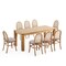 Manhattan Comfort Rectangle Dining Set of 9 W/ Paragon Chairs, 70.86 in L, American Solid Ash Wood, Nature 8-DT02DCCA05-OM - alternate 2